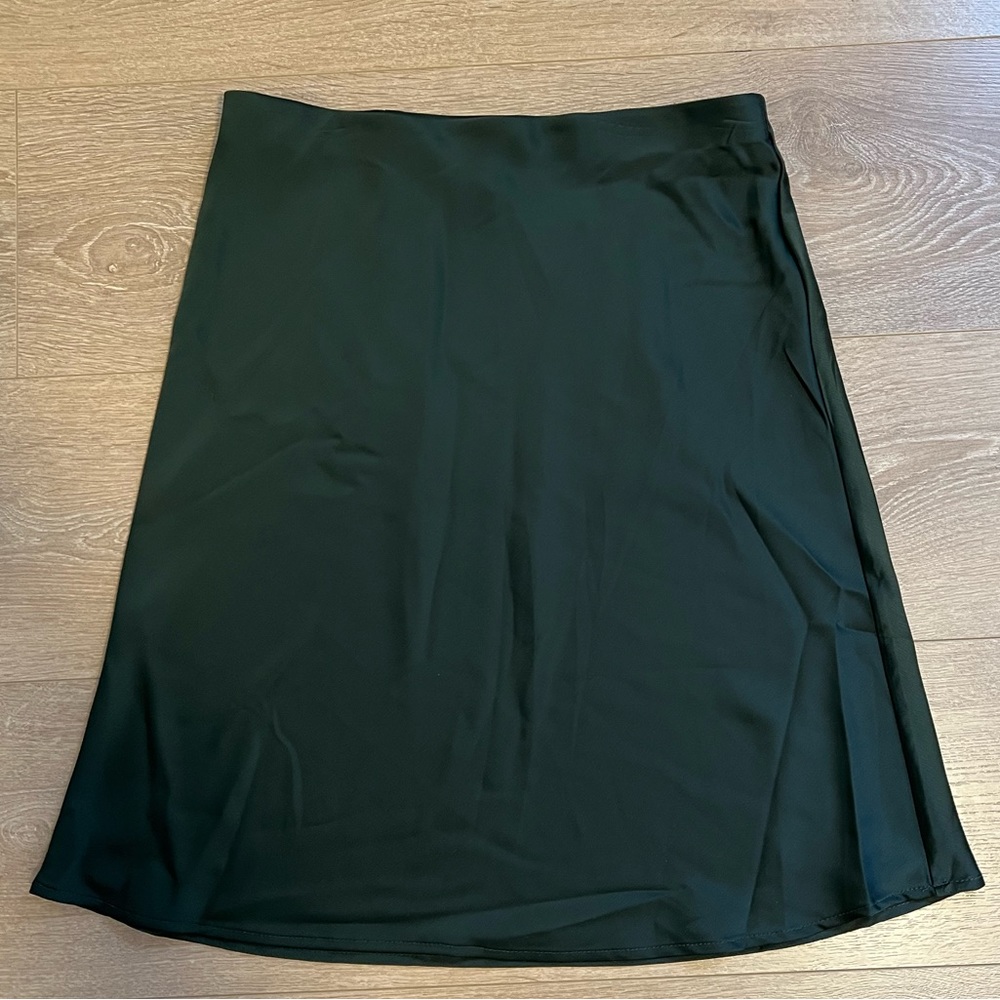 Green Silk Skirt
